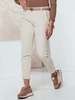 CORDFINE svetlo béžové dámske manšestrové nohavice mom fit FashionStreet UY2301