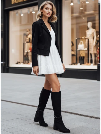 Dámske semišové čierne topánky FashionStreet ZY1243