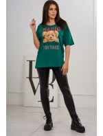Kúzelne zelená blúzka s potlačou