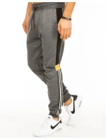 Pánske tmavosivé tepláky FashionStreet UX2722