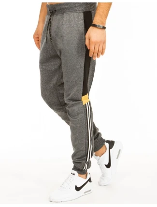 Pánske tmavosivé tepláky FashionStreet UX2722