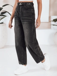 Dámske džínsy balónového strihu čierne FashionStreet UY2743