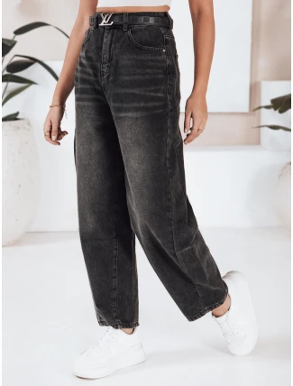 Dámske džínsy balónového strihu čierne FashionStreet UY2743