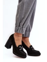 Kožené lodičky 2706 čierne - Laura Messi