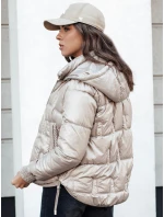 Dámska zimná bunda FASHWARM krátka prešívaná s kapucňou camel FashionStreet TY4638 Dámska zimná bunda FASHWARM krátka prešívaná s kapucňou camel FashionStreet TY4638