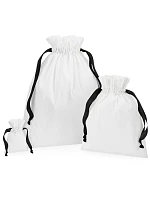 Westford Mill W 121 Bavlnený vrece s darčekovou stuhou 50.0121 soft white/black Westford Mill W 121 Bavlnený vrece s darčekovou stuhou 50.0121 soft white/black