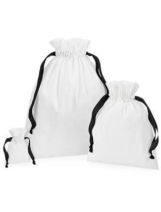 Westford Mill W 121 Bavlnený vrece s darčekovou stuhou 50.0121 soft white/black Westford Mill W 121 Bavlnený vrece s darčekovou stuhou 50.0121 soft white/black