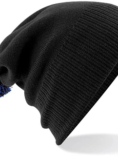 Beechfield B 450 Čiapka Snowstar® 53.0450 čierna/jasne kráľovská modrá