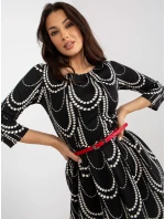 Dámske šaty LK SK 509089 čierne a biele