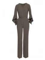 S416 Kombinéza s volánovými rukávmi - khaki