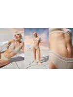 Dámske nohavičky GO Ribbed R Bralette - GRAY - St. béžová M013 - SLOGGI