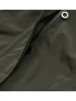 Dámska zimná bunda s kožušinovou podšívkou army (m-21005)