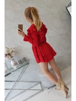 Šaty so zvislými volánmi červené Šaty so zvislými volánmi červené