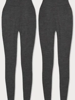 Tmavosivé hrubšie bavlnené legíny (YW01002-A2)