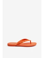 Płaskie Elastyczne Klapki Japonki Damskie ZAXY JJ285254 Pomarańczowe