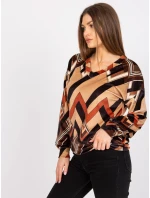 Blúzka DHJ BZ 6033 1.49P čierna a béžová