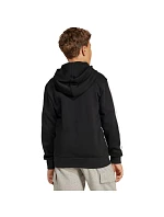 Detská mikina adidas Essentials Full-Zip čierno-biela JD6494
