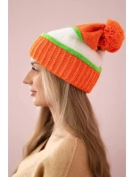 Kinga dámska čiapka K297 oranžová+zelená neón+biela Kinga dámska čiapka K297 oranžová+zelená neón+biela