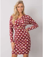 Šaty DHJ SK 12695.26P tmavo ružová