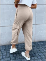 Dámske tepláky BAGGY beige FashionStreet UY1607 Dámske tepláky BAGGY beige FashionStreet UY1607
