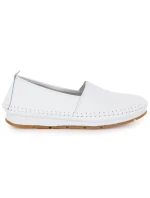 Dámske kožené slip-on topánky biele S.Barski LR61-7051