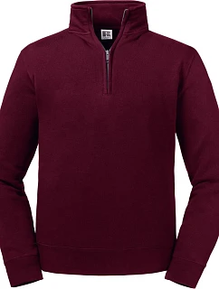 Russell Athletic 270M Mikina s 1/4 zipsom „Authentic“ 10.270M bordová