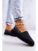 Materiałowe Espadryle Wsuwane Big Star JJ274878 Czarne