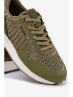 Sneakersy Męskie Na Platformie Big Star RR174360 Hi-Poly System Khaki