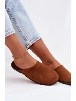 Dámské ploché sandály z eko semiše Camel Veronelle