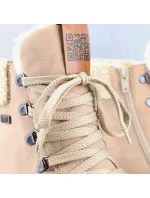 Dámske členkové zateplené topánky W RKR572 Hnedo-béžová - Rieker