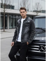 FashionStreet pánska sivá džínsová bunda TX4369