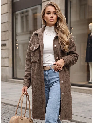 Dlhý dámsky kabát z ovčej kože Fango FashionStreet NY0803
