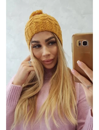 Fleecová čiapka Waleria K307 horčicová