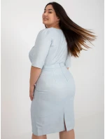 Sukňa LK SD 506697.95 svetlo modrá