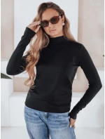 Dámsky sveter s polovičným rolákom TARLENA black FashionStreet MY2483