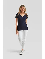 Fruit of the Loom Lady-Fit Valueweight V-Neck T Dámske tričko s výstrihom do V 16.1398 heather grey