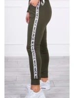 Súprava s ozdobnými khaki stuhami