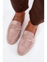 Dámské mokasyny z eko semiše Špinavě růžová Renelia