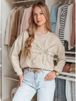 Dámska oversize blúzka s kvetom PETITKA light beige FashionStreet BY1388 Dámska oversize blúzka s kvetom PETITKA light beige FashionStreet BY1388