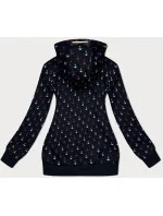 Teplá mikina na zips s kotvami čierna (2307) Teplá mikina na zips s kotvami čierna (2307)