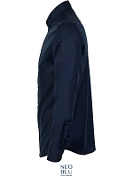 NEOBLU Blaise Men Mikro keprová košeľa s dlhým rukávom 24.3182 night blue