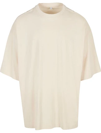 Build your Brand BY 193 Pánske tričko oversize „Huge Tee“ 56.0193 biela piesková