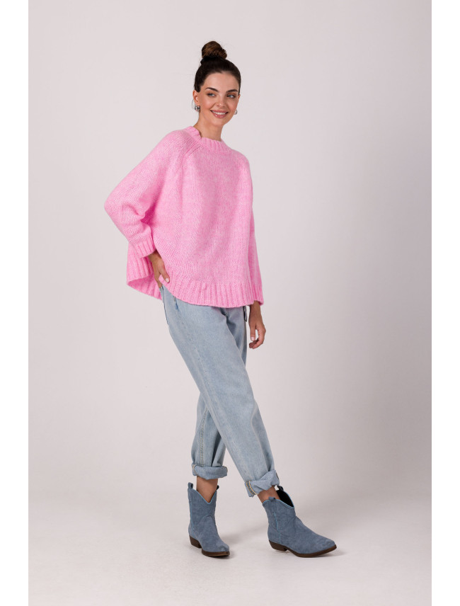 Pletený sveter BeWear BK105 Pink