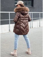 Dámska zimná bunda s kapucňou WINTERCHIC hnedá FashionStreet TY4458 Dámska zimná bunda s kapucňou WINTERCHIC hnedá FashionStreet TY4458