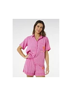 Dámske tričko RIP CURL Hotel Malibu Embroid Shirt, ružové Dámske tričko RIP CURL Hotel Malibu Embroid Shirt, ružové