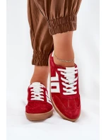 Sneakersy Buty Sportowe Zamszowe Vinceza 79517 Czerwone