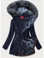 Dámska nepremokavá parka navy blue-grey (m-923)