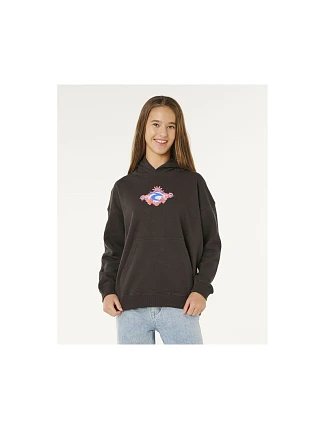 Dievčenská mikina RIP CURL Sunshine Squad Hood – Girl, čierna Dievčenská mikina RIP CURL Sunshine Squad Hood – Girl, čierna