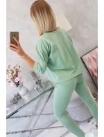 Sada s potlačou Queen tmavo mätová