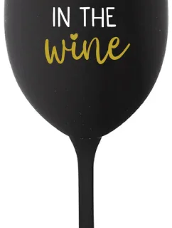 DANCING IN THE WINE - čierny pohár na víno 350 ml